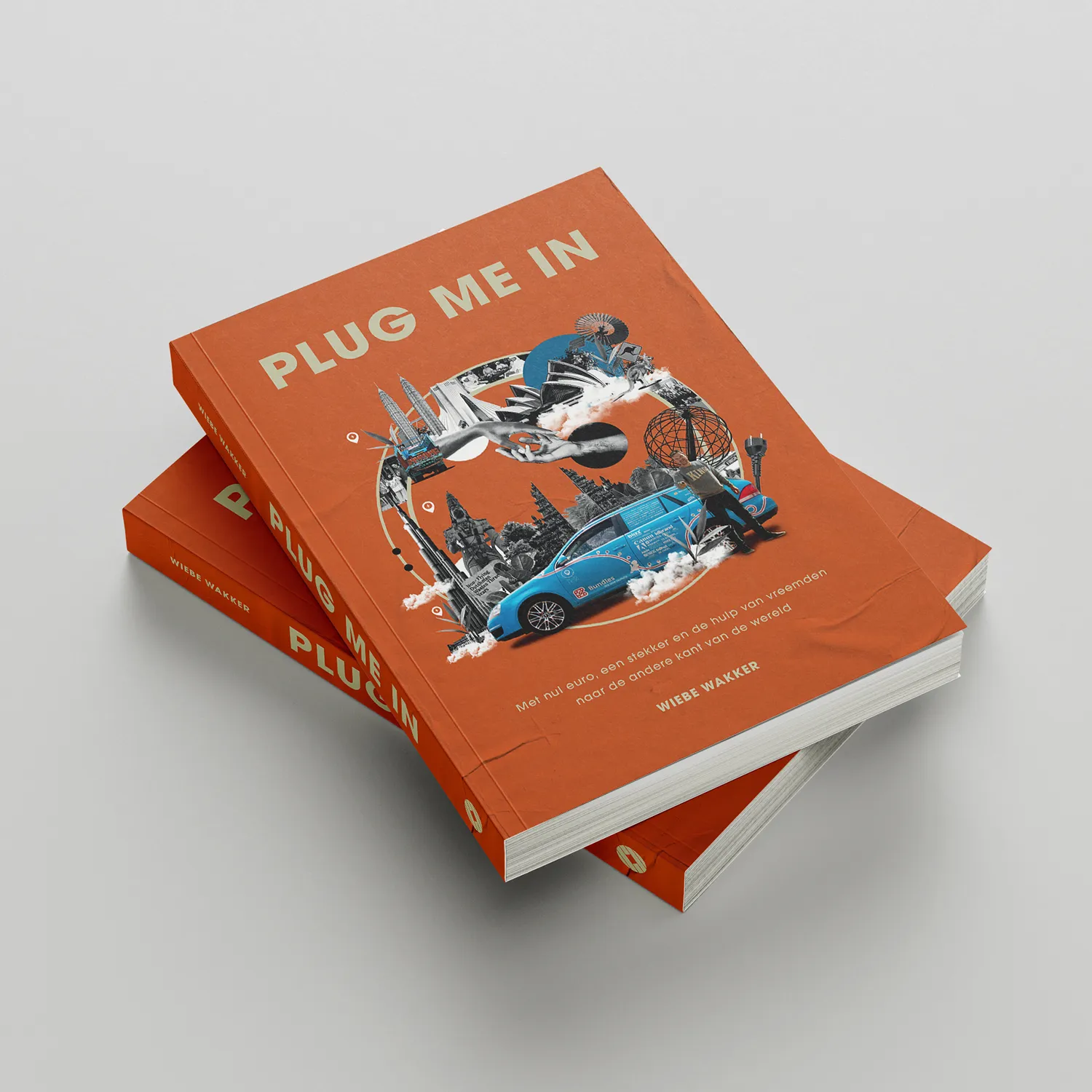 Stapel Stapel boeken 'Plug Me In' van Wiebe Wakker